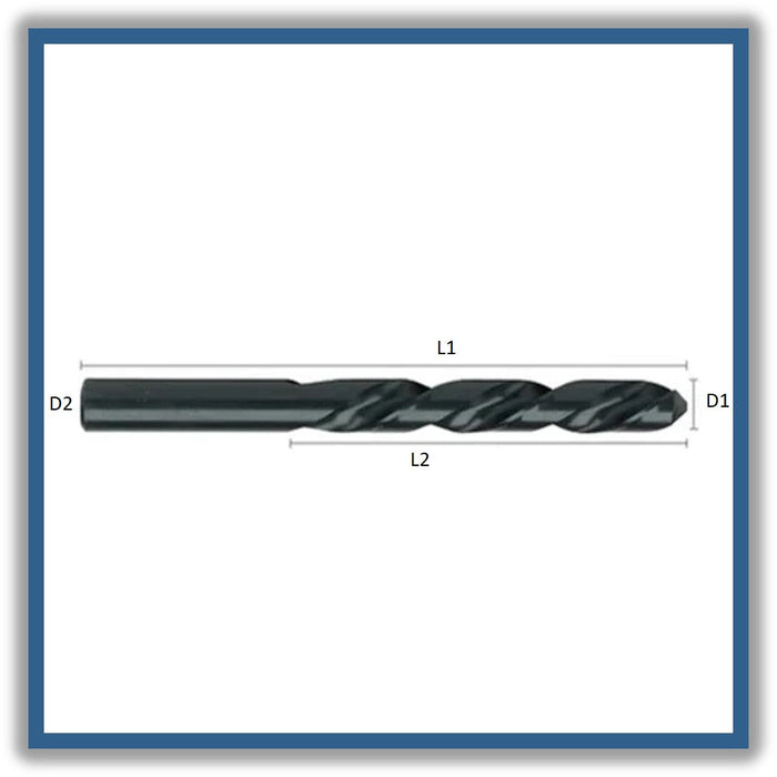 HSS Drill Left Hand Tip of 118º Helix at 30º DIN338N 3.5mm 3.5x39x70xD3.5 (10pcs)