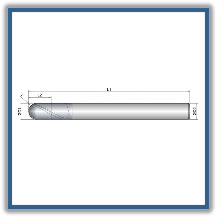 Solid Carbide End Mill 6mm 6R3x10x83xD6