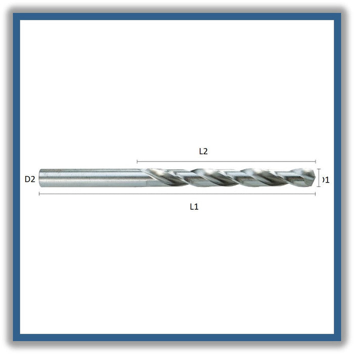 HSS Drill Tip of 118º Helix at 30º DIN338NSP  9/64"x39x70xD9/64" (10pcs)