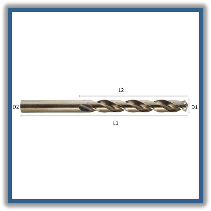 HSSCo Drill Tip of 135º Short series 17mm 17x125x184xD17