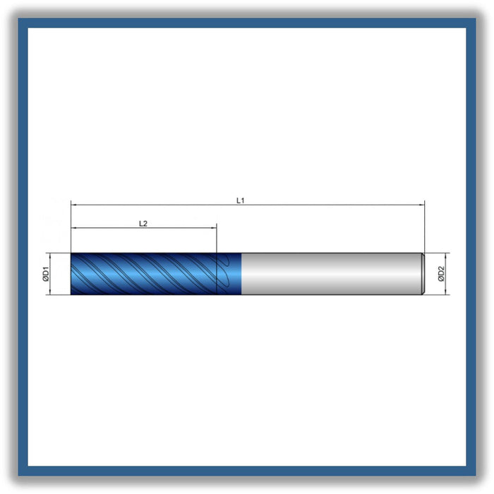 Solid Carbide End Mill 20mm 20x70x135xD20