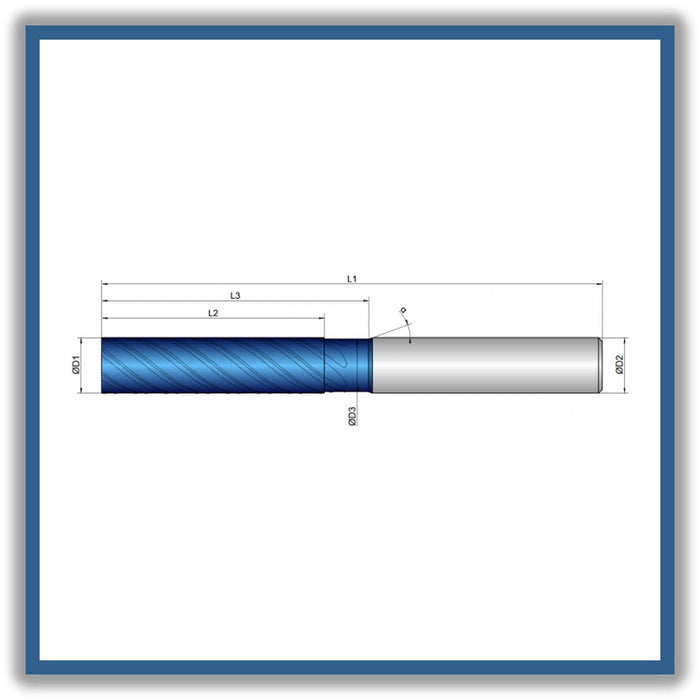 Solid Carbide End Mill 16mm 16x67-72x125xD16