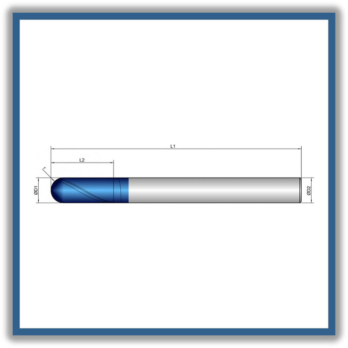 Solid Carbide End Mill 12mm 12R6x26x100xD12