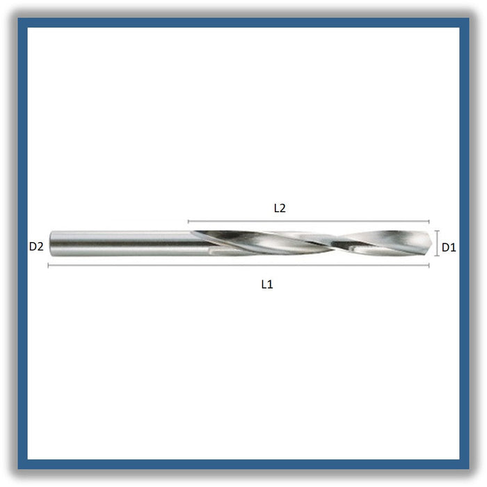 HSS Drill Tip of 118º Helix at 18º DIN338H 1.75mm 1.75x22x46xD1.75