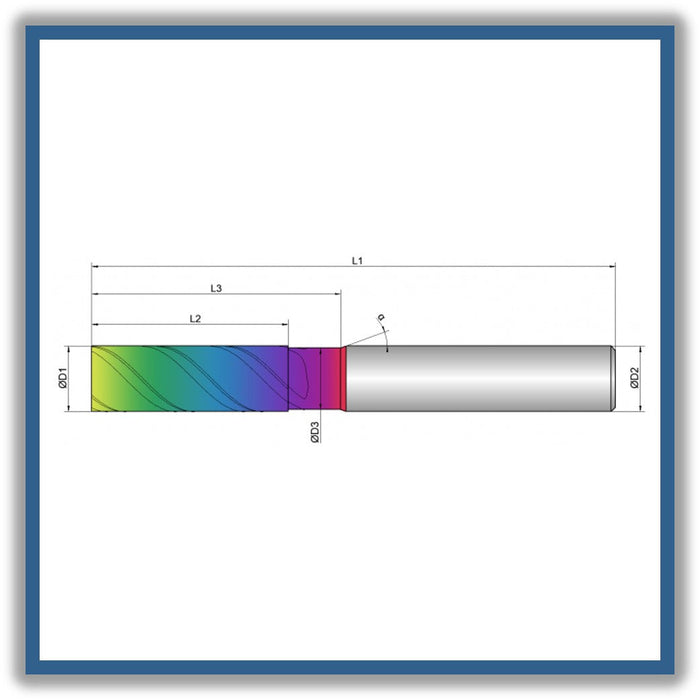 Solid Carbide End Mill 16mm 16x48-58x110xD16