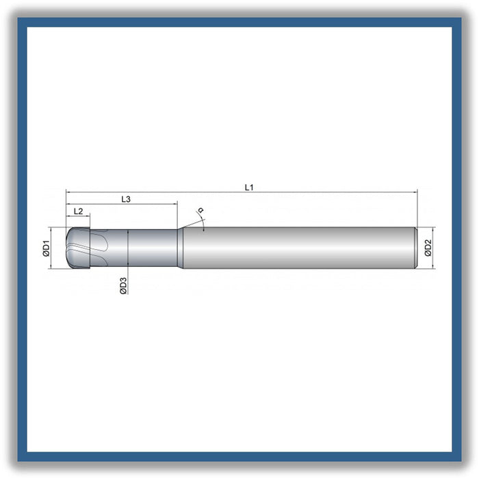 Solid Carbide End Mill 10mm 10x5.8-26x85xD10