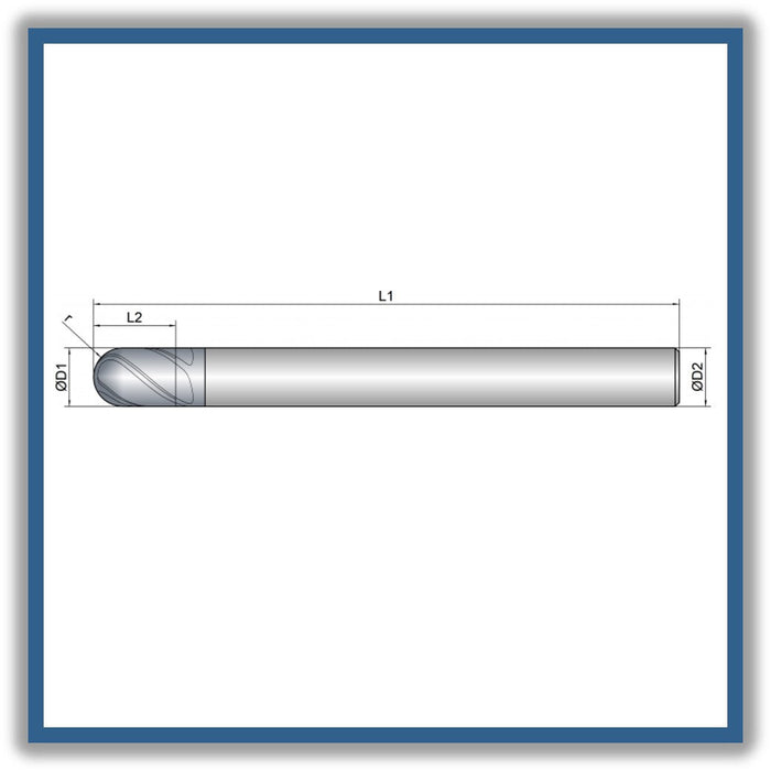 Solid Carbide End Mill 6mm 6R3x10x83xD6