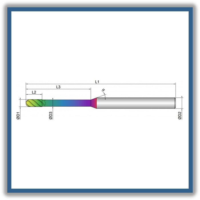 Solid Carbide End Mill 5mm 5R2.5x11-40x83xD6