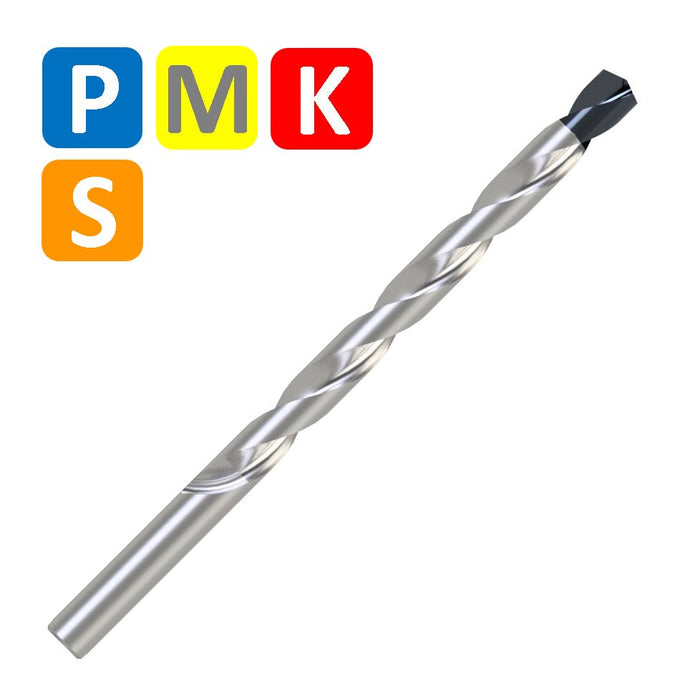 12xD Solid Carbide Drill 140º tip TiAlN coating DIN 6535 with internal Coolant 8.1mm 8.1x110x162xD10