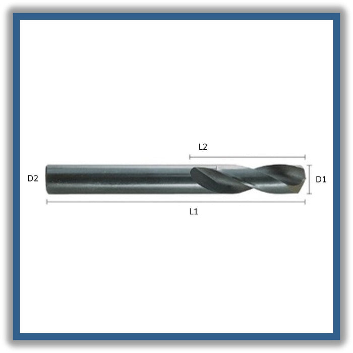 HSS Drill Tip of 118º Helix at 30º DIN 1897N 4.4mm 4.4x22x55xD4.4 (10pcs)