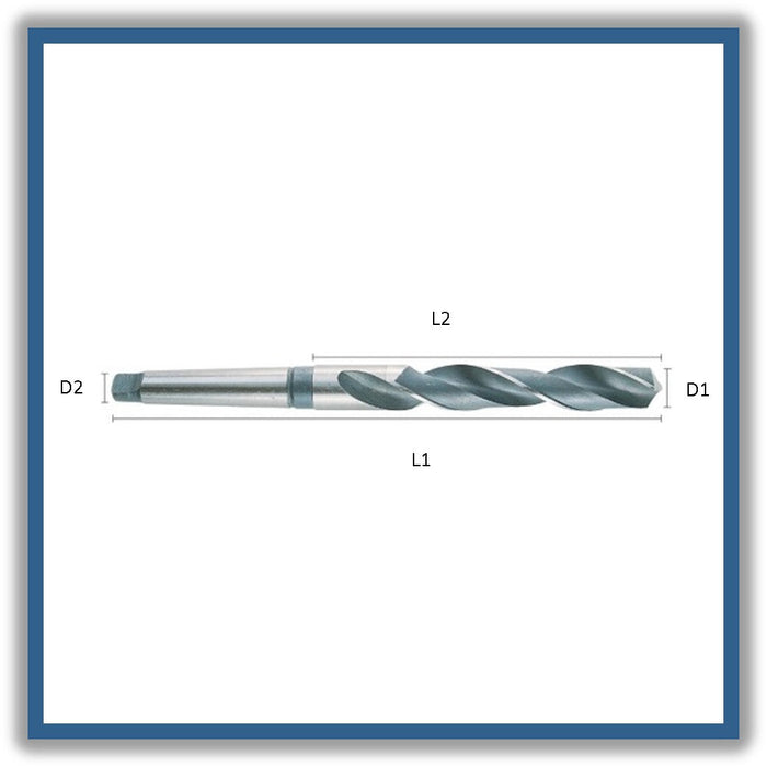 HSS Drill Taper Shank Tip of 118º Helix at 30º DIN345N 24.25mm 24.25x160x281xCM3