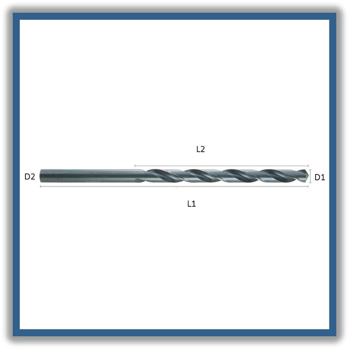 HSS Drill Long Series Tip of 118º Helix at 30º DIN340N 8.8mm 8.8x115x175xD8.8 (10pcs)