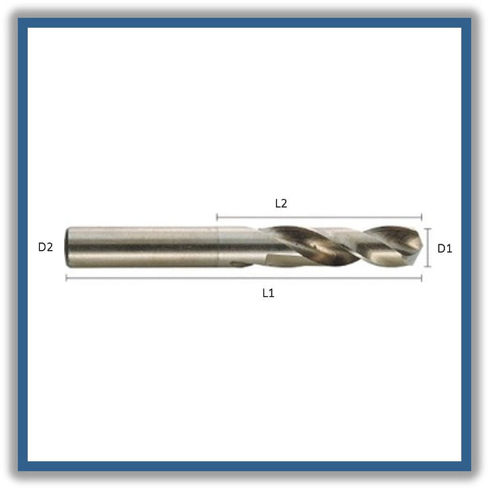 HSSCo Drill Tip of 135º Helix at 30º DIN 1897N 13mm 13x51x102xD13 (5pcs)