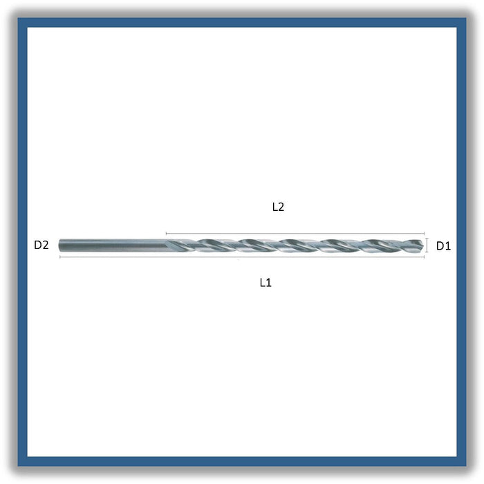 HSS Drill Tip of 118º Helix at 30º DIN1869N 12mm 12x315x480xD12