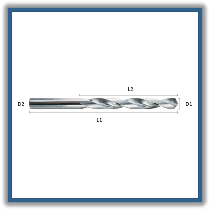 4xD Solid Carbide Drill Tip of 118º Helix at 30º DIN338N 4.3x47x80xD4.3