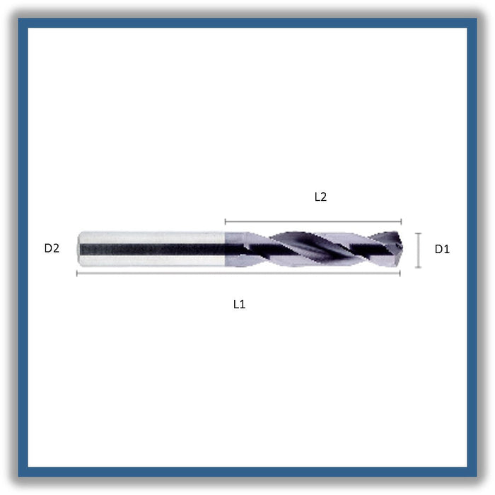 3xD Solid Carbide Drill 140º tip TiAlN coating DIN 6535 with internal Coolant 10.4mm 10.4x71x118xD12