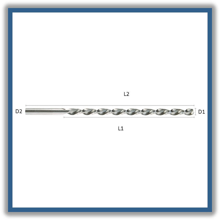 HSSCo Drill Tip of 135º Helix type S Long series DIN 340S 8.2mm 8.2x109x165xD8.2