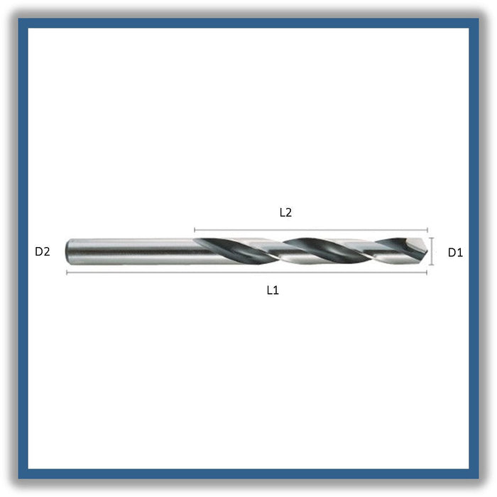 HSS With Carbide Tip Drill Tip of 118º Helix at 30º DIN 338N 11mm 11x97x142xD11