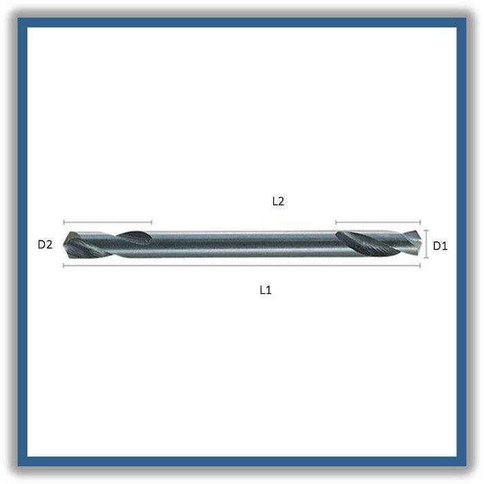 HSS Double-end Drill Tip of 118º Helix at 30º DIN 1897N 3mm 3x10x46xD3 (10pcs)