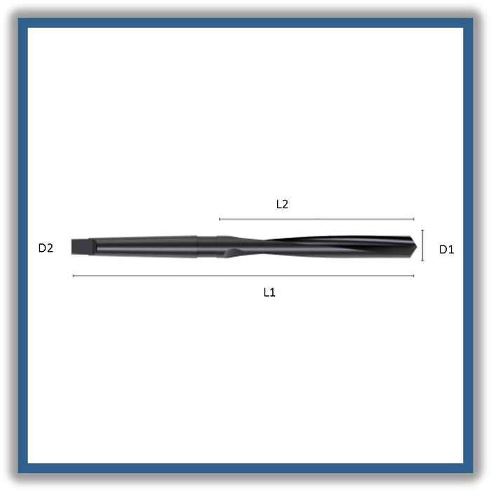 HSSCo Drill 8% Taper Shank Tip of 128º Helix at 15º DIN338N 14mm 14x90x190xCM2