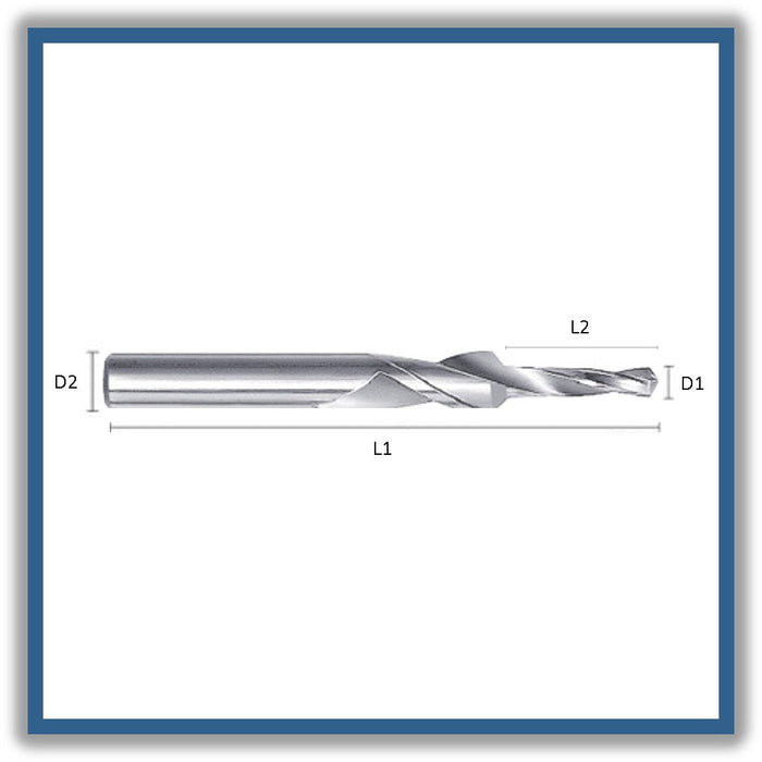 HSSCo Two-diameter Drill Tip of 90º 4.3mm 4.3x30x110xD8.6 (M-4)