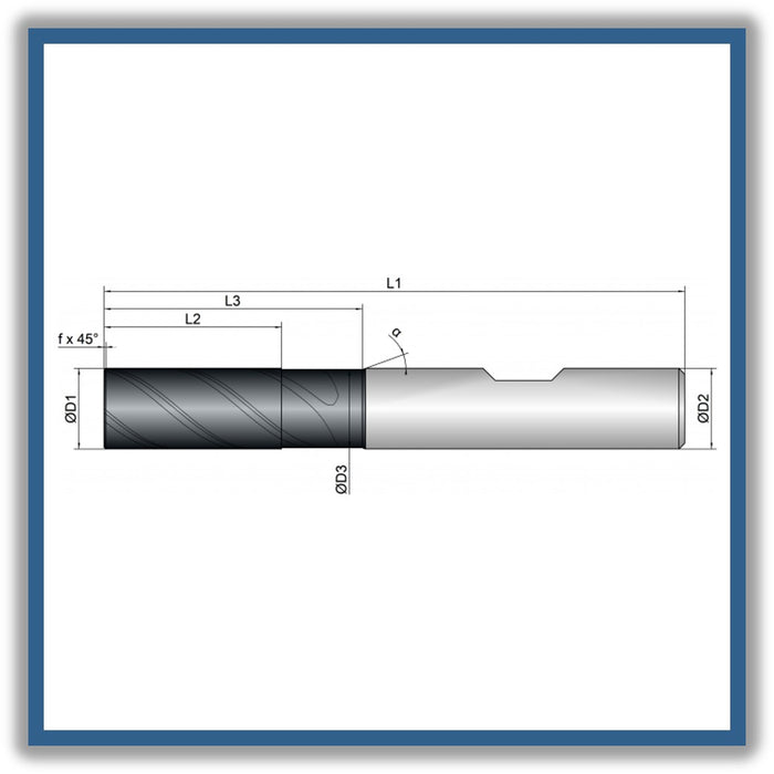 Solid Carbide End Mill 6mm 6C0.2x13-20x57xD6