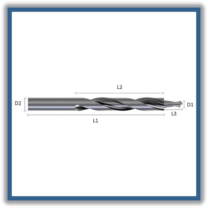 HSS Two-diameter Drill DIN8376 3.4mm 3.4x9x57x93xD6 (M-3)