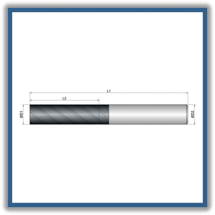 Solid Carbide End Mill 8mm 8Cx28-x70xD8