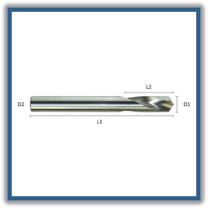 HSSCo Centre Drill Tip of 120º 10mm 10x25x89xD10