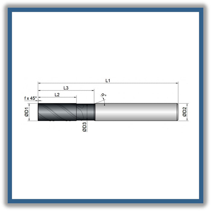 Solid Carbide End Mill 10mm 10C0.20x22-38x80xD10