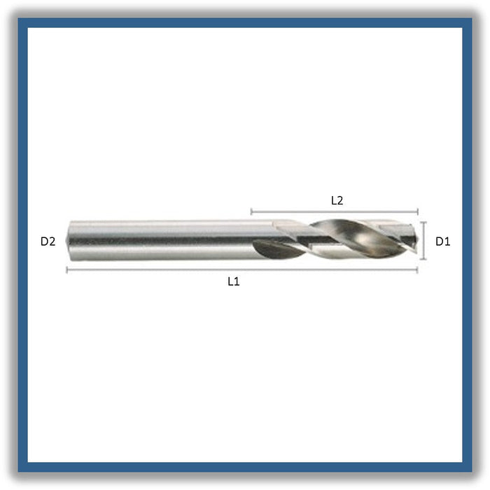 HSSCo Centre Drill Tip of 168º-172º Helix at 30º DIN1897N 6mm 6x28x66x6