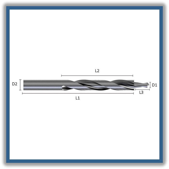 HSS Two-diameter Drill DIN8374 8.4mm 8.4x19x114x169xD15 (M-8)