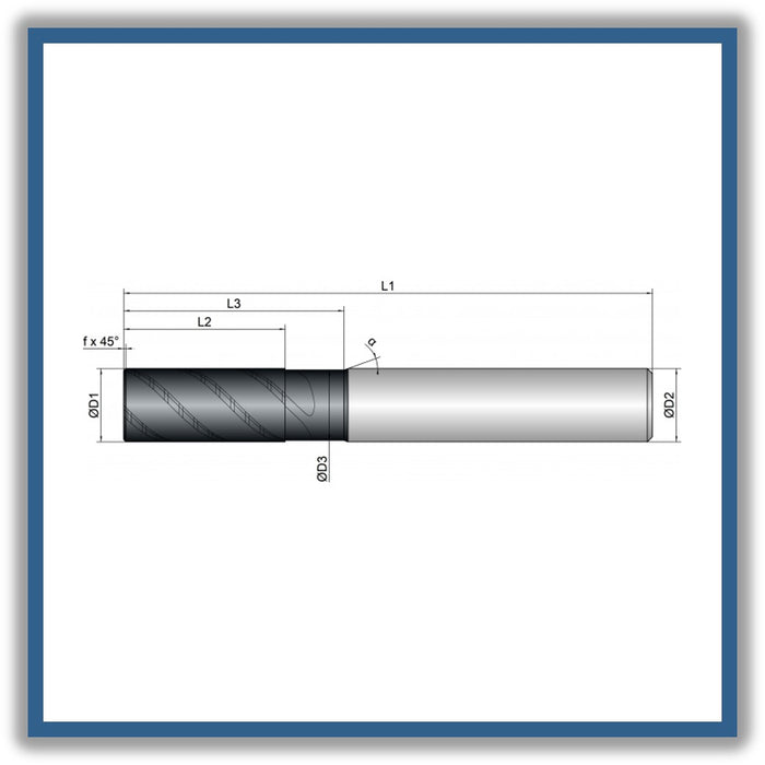 Solid Carbide End Mill 20mm 20C0.5x41-52x104xD20