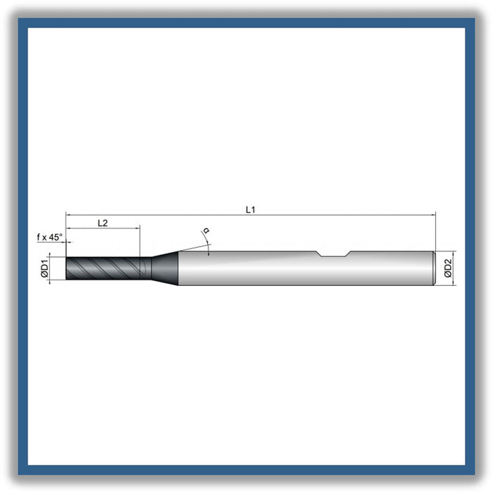 Solid Carbide End Mill 4mm 4C0.1x13-0x65xD6