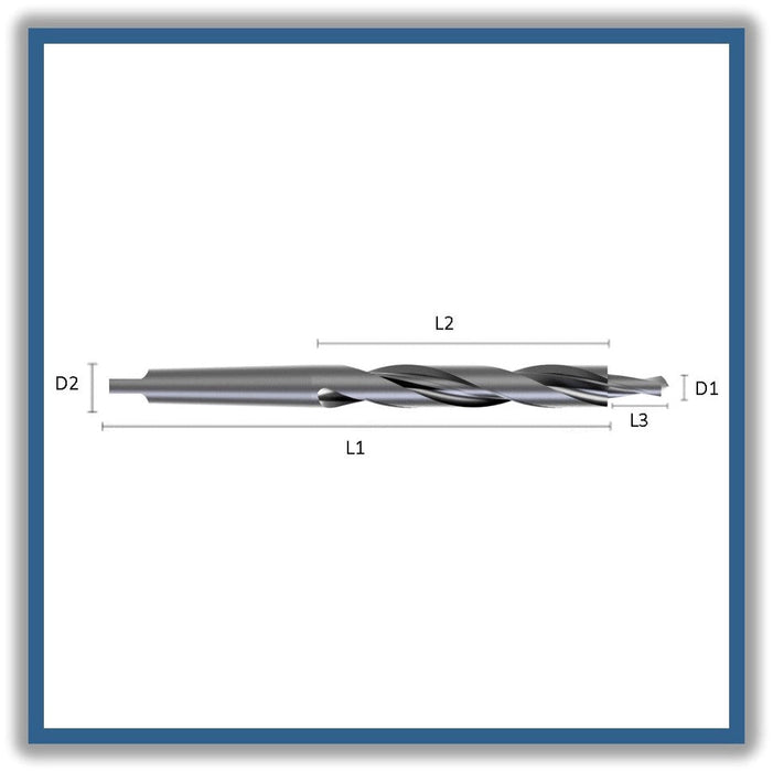 HSS Two-diameter Drill DIN8379 12mm 12x34.5x120x218xD15.5 (M-14)