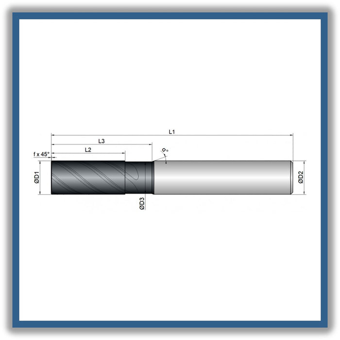 Solid Carbide End Mill 20mm 20C0.30x42-52x104xD20